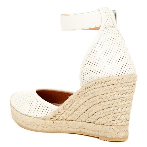 MARC JACOBS New Wedge Perforated Lamb Leather Pump Ankle Strap Espadrille๐HP๐ - Picture 4 of 9
